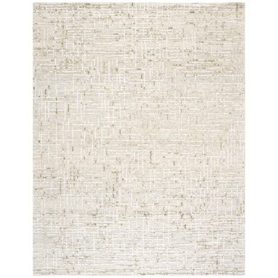 Venesta Hand Tufted Wool/Cotton Abstract Rug in Beige/Gray/Sage