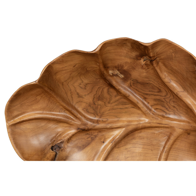 Leaf Bowl, Teak Wood Natural, Natural
