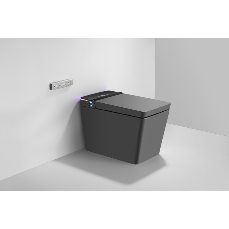 Toilette bidet allongée 1,2 gallons GPF Smart Living & Technology (siège inclus), Gris