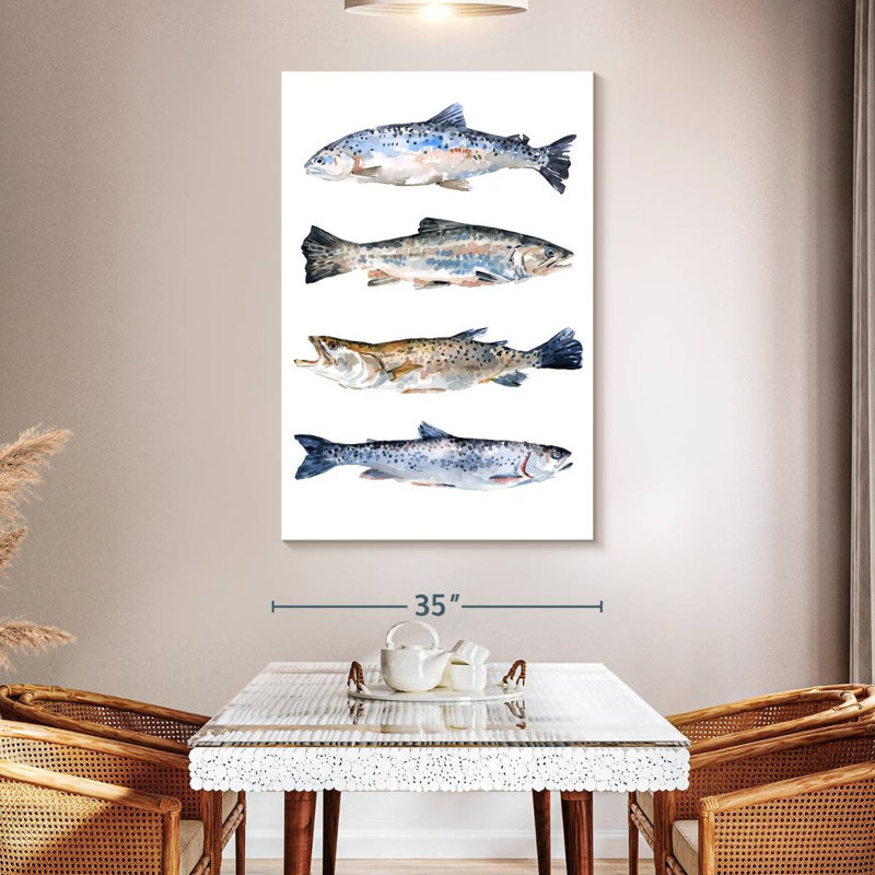Brampt Stacked Trout II, 51" H x 34" W