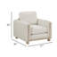 Fauteuil Lny, structure et pieds en polyester beige naturel brun