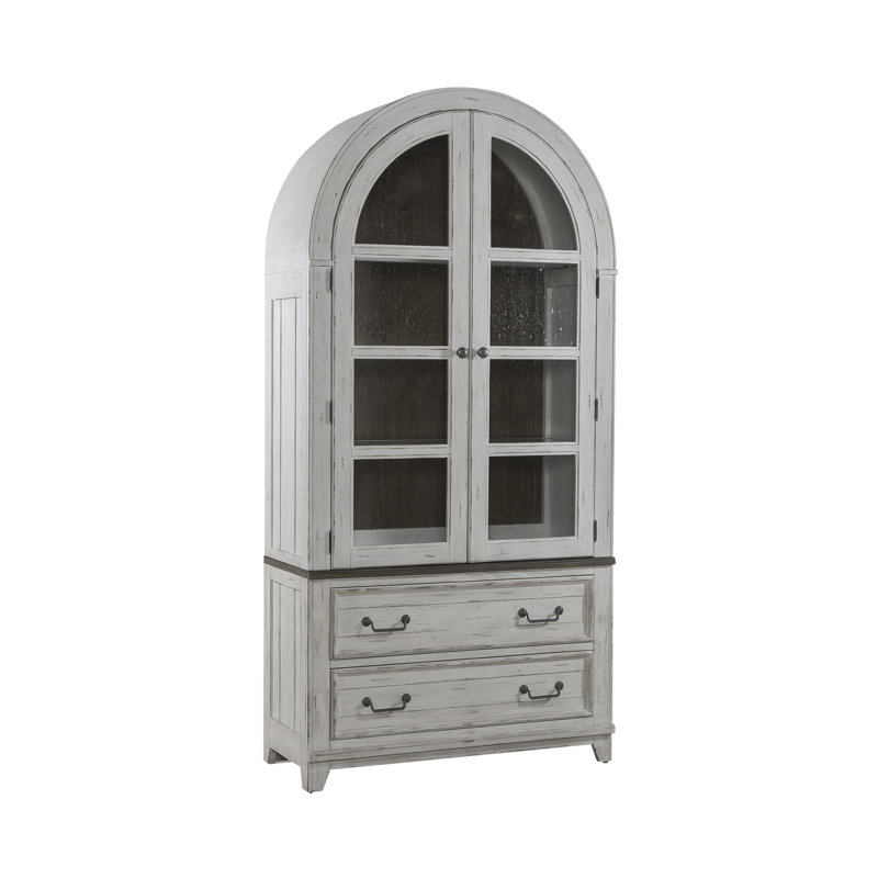 Cogan Curio Cabinet Set w/ LED Lighting, White