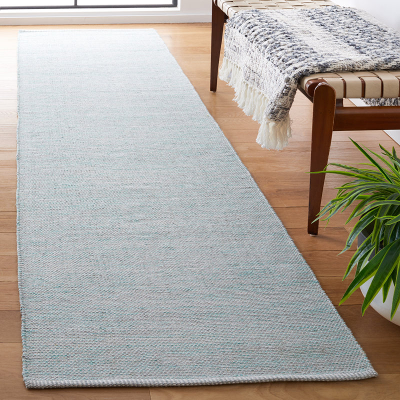 Montauk Flat Weave Cotton Solid Color Rug, Runner 2'3" x 9'