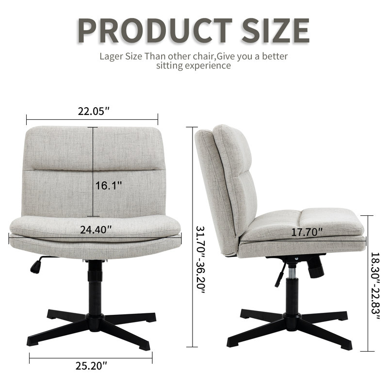 Chaise de bureau Bauke, gris, Non