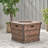 Outdoor Patio 24'' H X 32'' W Square Gas Burning Concrete Fire Pit Wood Pattern,40,000 BTU,Tank Inside