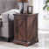 Rasema Nightstand with Charging Station, Farmhouse End Table & Barn Door, Adjustable Storage Shelf