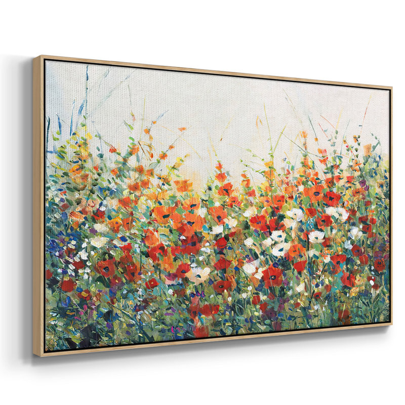 «Garden in Bloom I», reproduction d'art sur toile, H 17 po x l 25 po x P 2 po, Cadre en bois naturel