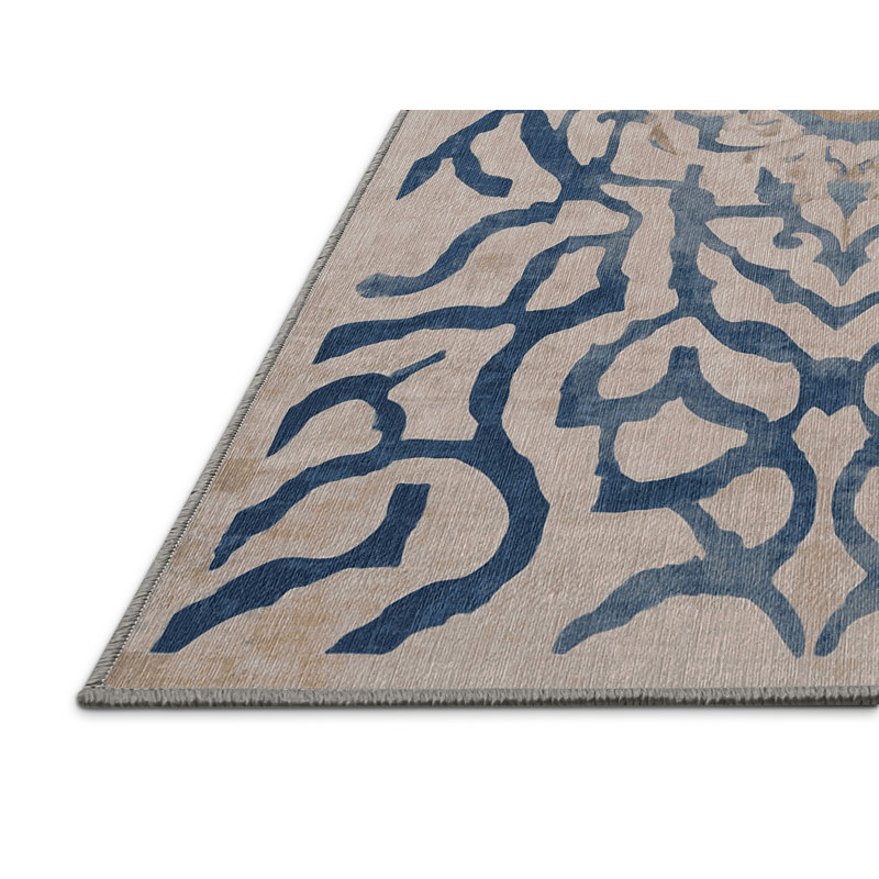 Machine Washable Gray Area Rug, Runner 2' x 5'