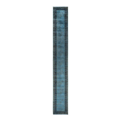 Tapis unique bleu 2 pi 6 po x 18 pi 1 po Zafirah