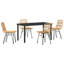 5 Piece Garden Dining Set Poly Rattan-1952444371-1963312024
