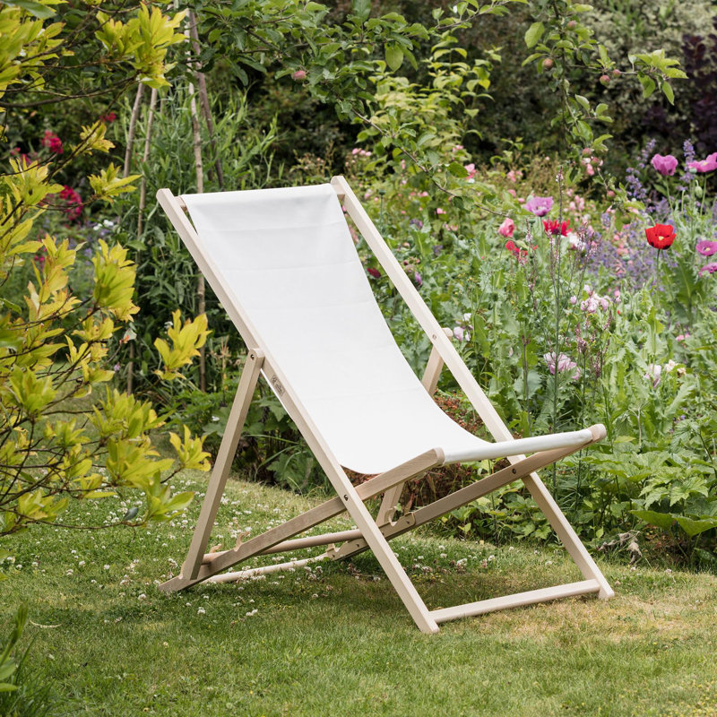 Harbour Housewares Folding Wooden Deck Chairs, Natural