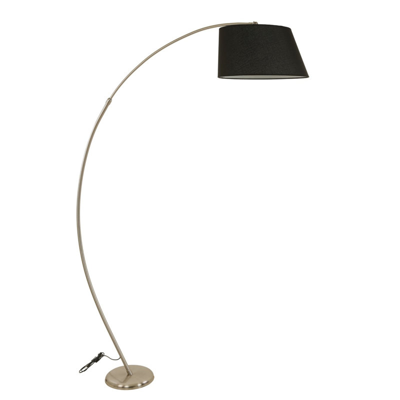 Lampe sur pied arquée 73 po Daulton, Noir, Bronze