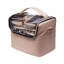 Portable Makeup Train Case with 4 Clear Bags and Adjustable Dividers