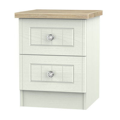 Fully Assembled Zenfield 2 Drawer Bedside Table