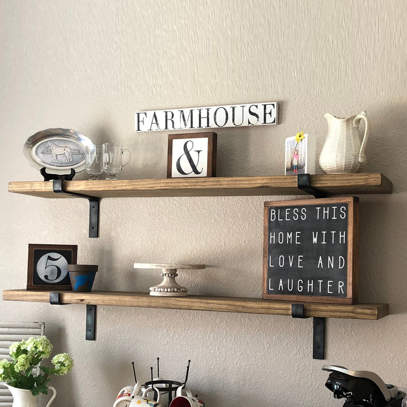 Jacqulyn 2 Piece Spruce Bracket Shelf