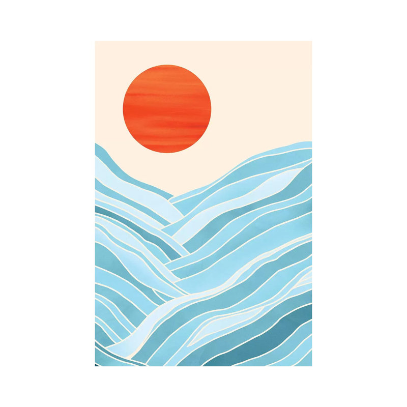 Water Like Mountains - Wrapped Canvas Print, 66.04 cm H x 45.72 cm W x 3.175 cm D