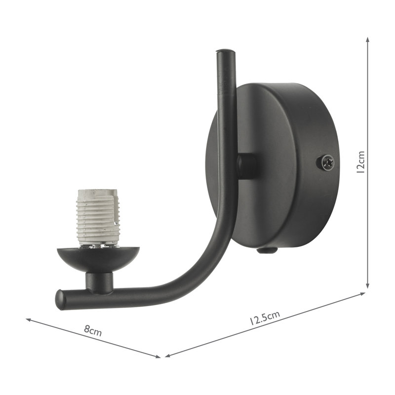 Wall Light, Satin Black