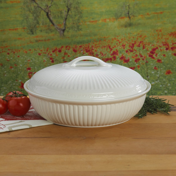 Spode Christmas Tree 1 Quart Round Casserole Dish With Lid - Stoneware