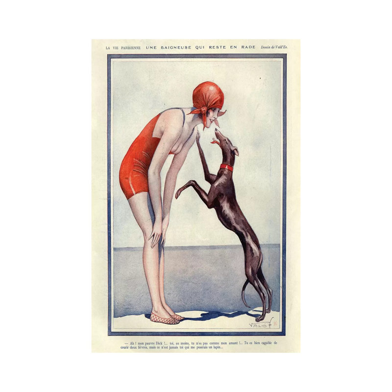 1925 La Vie Parisienne Magazine Plate - Print on Canvas, Wrapped Canvas, 66.04 cm H x 45.72 cm W x 1.91 cm D