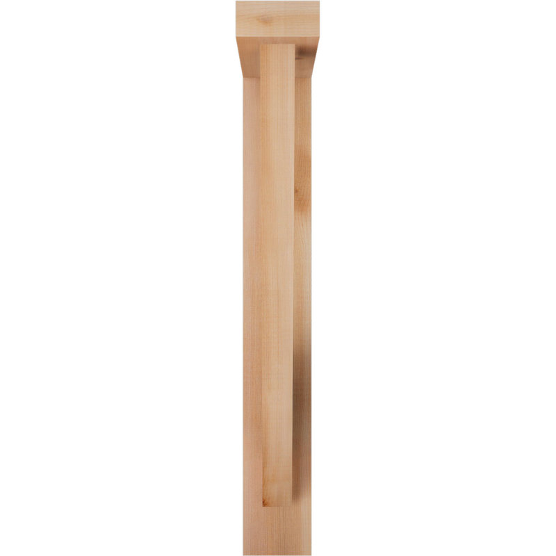 Traditional Block Bracket w/ Offset Brace, 26 x 18, 3 1/2"W Western Red Cedar (Smooth)