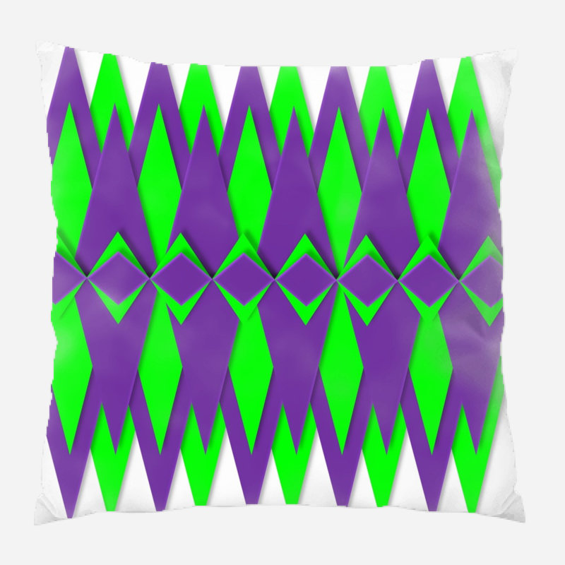 Geometric Microsuede Reversible Throw Pillow