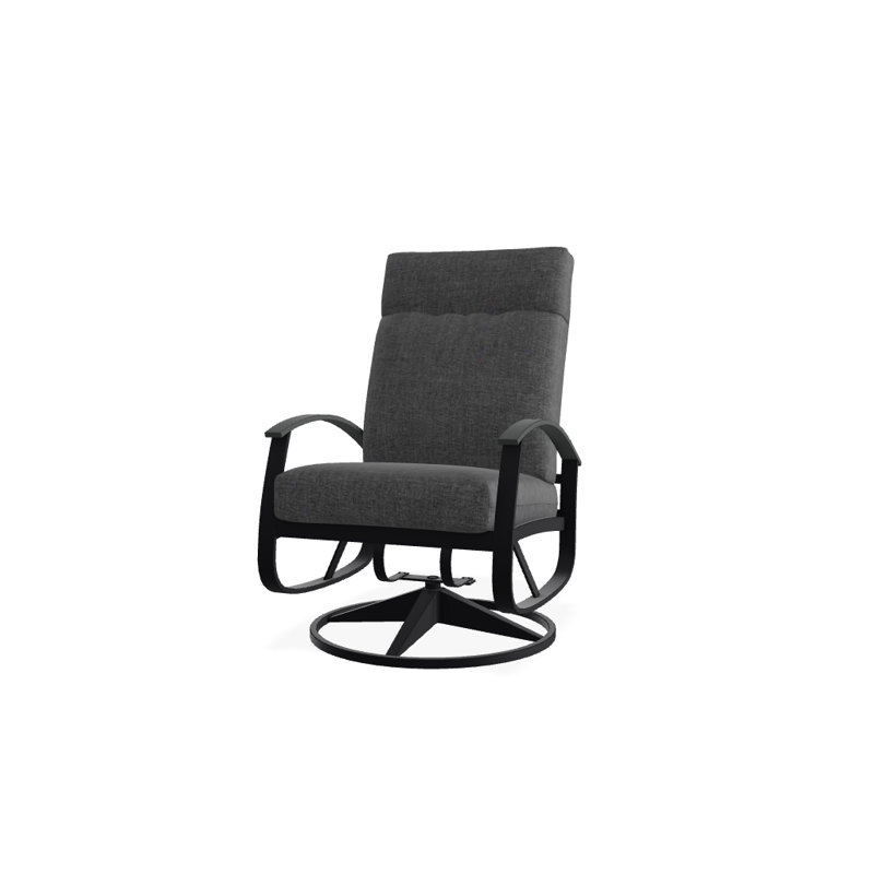 Chaise berçante pivotante réglable avec coussins Askar, Tissage uni ardoise coulée Sunbrella®, Graphite classique P30