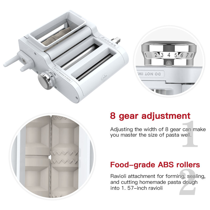 3-1 Machine à pâtes Ravioli pour batteurs KitchenAid sur socle inclus