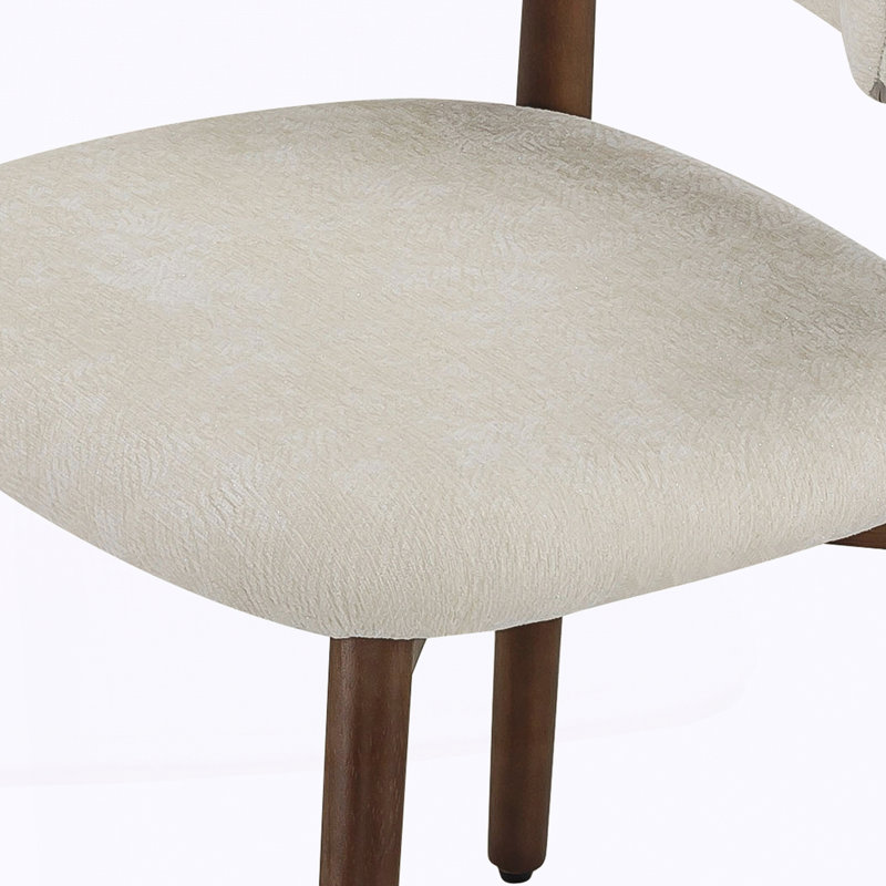 Ensemble de 4 chaises de salle à manger en bois massif, Beige, Beige