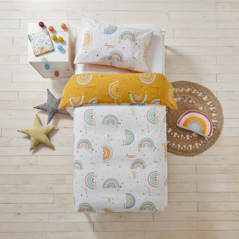 Semaj Cotton Geometric Shapes Duvet Cover Set with Pillowcases Included, 200 x 200cm Duvet Cover + 2 Pillowcases (50 x 75)