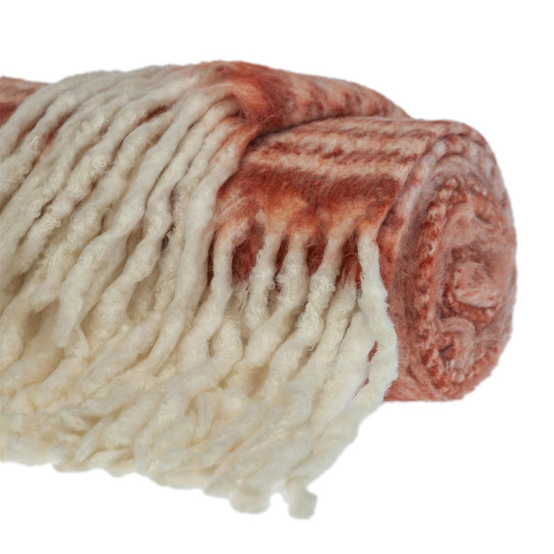 Ixia Super Soft Wool Blend Throw, Red