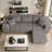 Upholstered L-Shaped Sectional Reversible