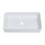 Lavabo de salle de bain vasque rectangulaire en céramique blanche 24 po x 14 po-124471339