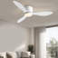 Jamarreon 42''/52'' Flush Mount Dimmable Ceiling Fan with LED Lights and Remote Control-1410740598