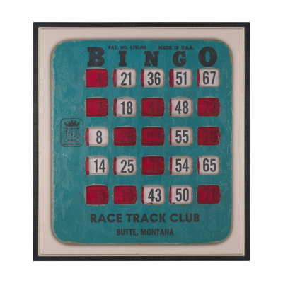 Chasing Numbers I Bingo Card By Mercana Studio A Hand Embellished Textured Framed Canvas
