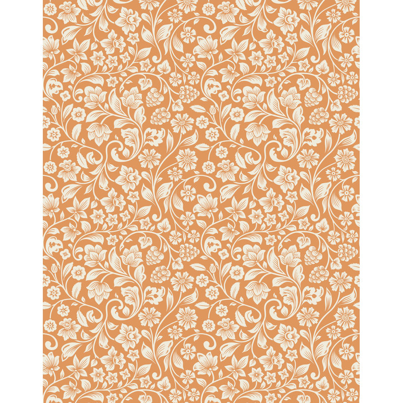 Melvyn 7m x 75cm Wallpaper Roll, Orange