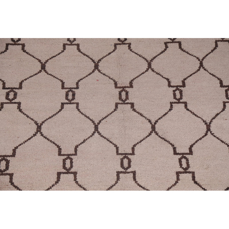 Tapis oriental abstrait en laine nouée à la main 5 x 8