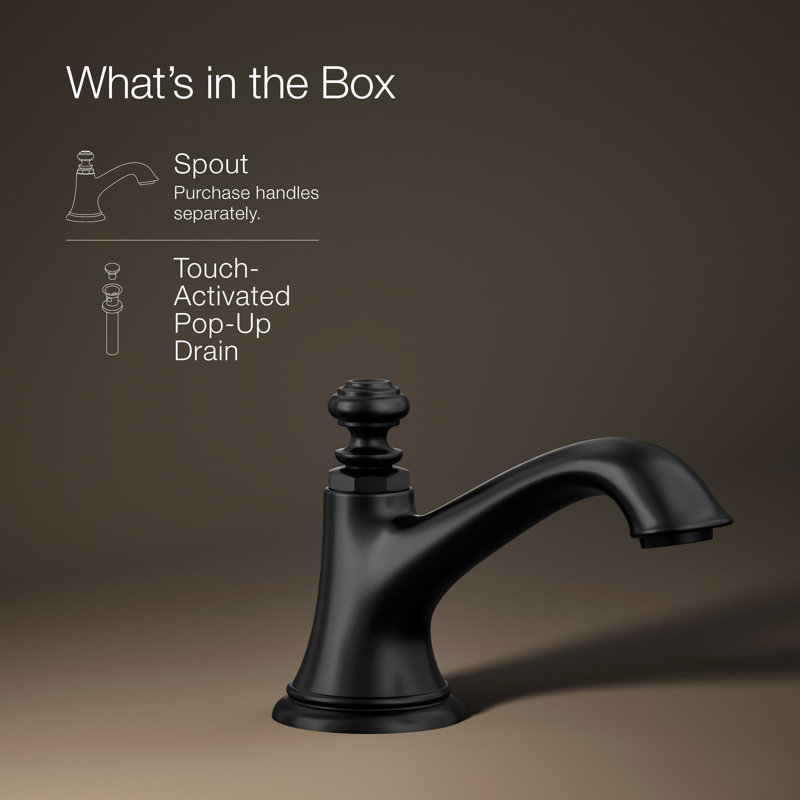 Artifacts Bathroom Sink Spout with Bell Design, Matte Black