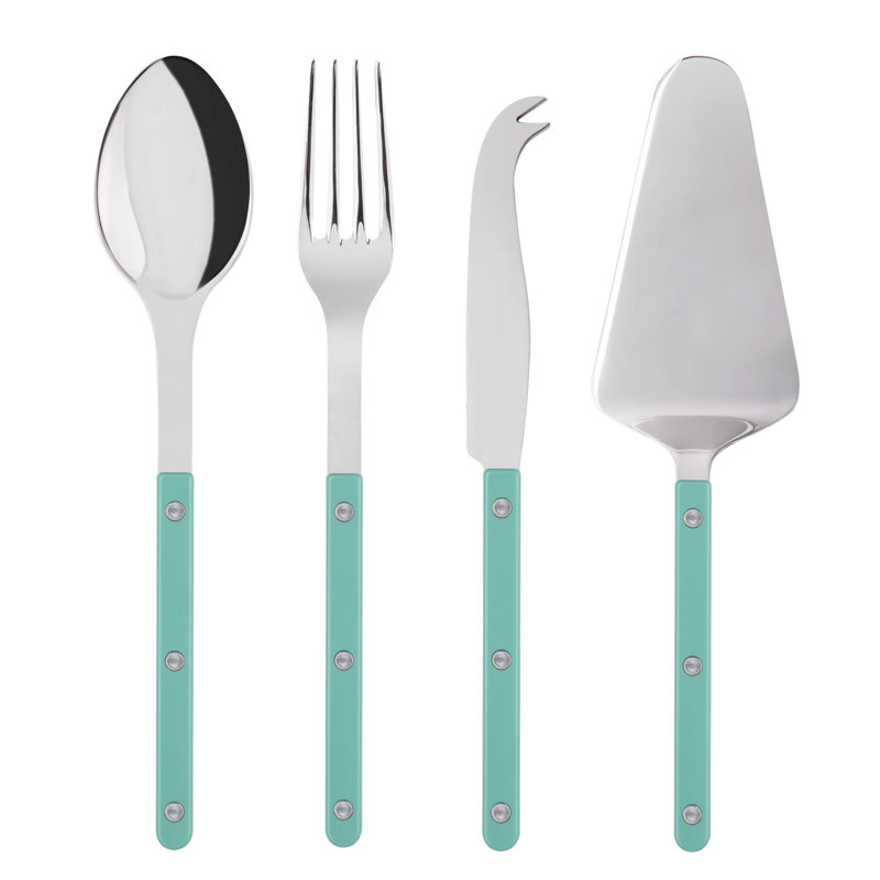Bistrot Solid 4 - Piece Hostess Set, Pastel Green