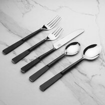 Black Handle Flatware - Foter