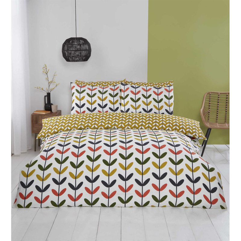 Polyester Floral Duvet Cover Set with Pillowcases Included, Single Duvet Cover + 1 Standard Pillowcase