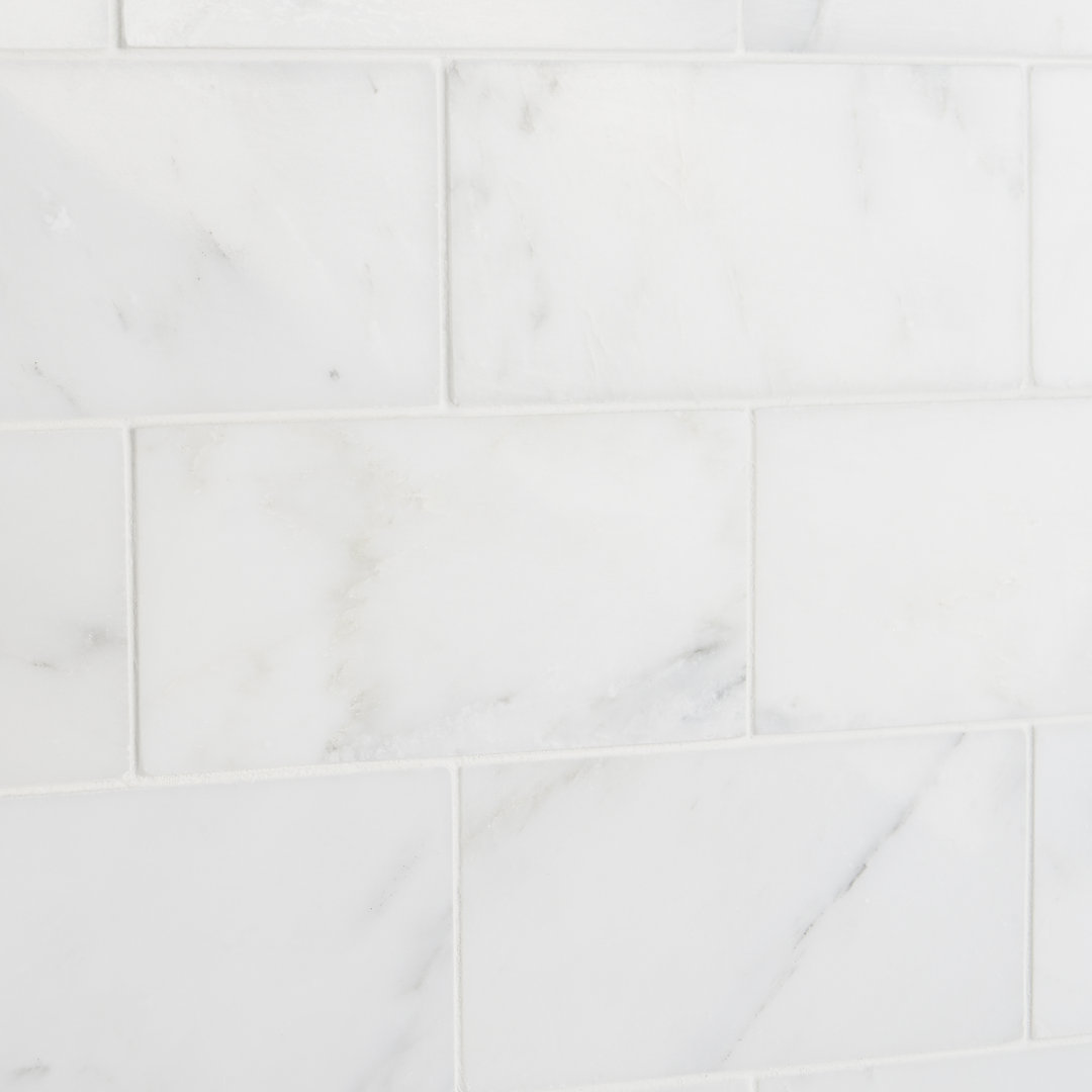 Oriental 3" x 6" Natural Stone Marble Look Subway Wall & Floor Tile Bond Tile