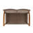 Outdoor Acacia Wood Wicker Loveseat, Patio Furniture Conversation Set For Backyard-1278420929