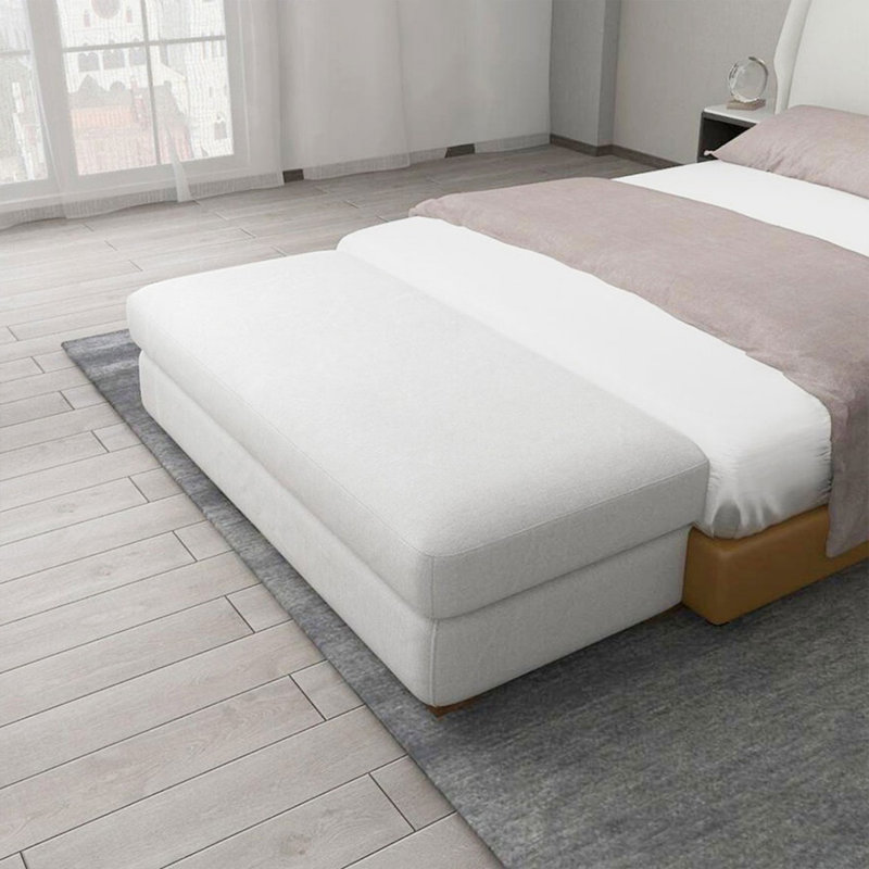 Banc rembourré blanc, Blanc