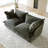 2 - Piece Upholstered Modular Plush Gray Chenille Cloud Sofa – Oversized Cushion Lounge Sofa-116826370