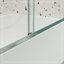 Porte de douche à dérivation, porte coulissante, avec verre trempé de 1/4 po et finition chromée 44-48 po x 70 po-109553889