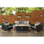 Milo Motion 4 Piece Rattan Sunbrella Sofa Set with Cushions-1874284949-1874284958