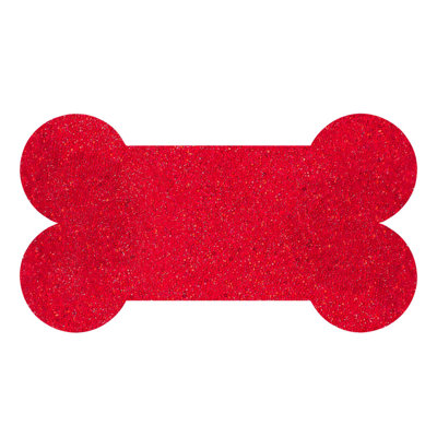Sparkles Home | Luminous Rhinestone | Bone-Shaped Pet Placemat | Non-Slip, Durable, Easy to Clean