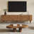 79" Modern Style Brown TV Console with Five Legs and Ample Storage