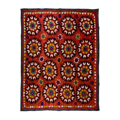 Housse de lit 85 po x 99 po Suspension asiatique Asian Suzani