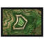 «Green Emerald Abstract Geode Glam», reproduction d'art moderne encadrée pour le bureau-68786441-68786447
